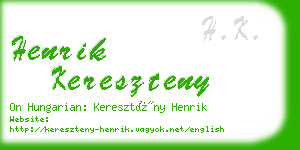 henrik kereszteny business card